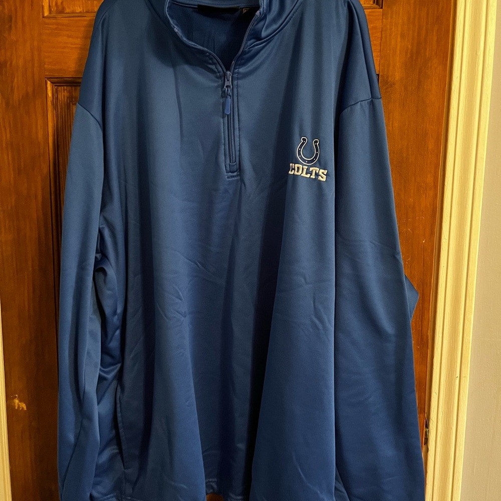 Men's Colts Navy Quarter-Zip Pullover Jacket